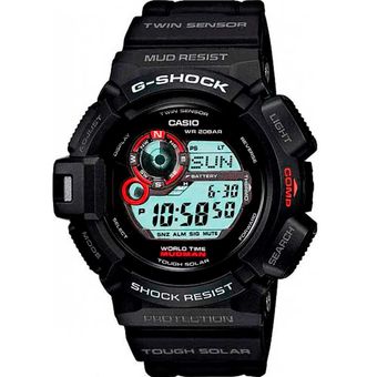 Relógio De Pulso Casio G-Shock G-9300-1DR Mudman Tough Solar Masculino