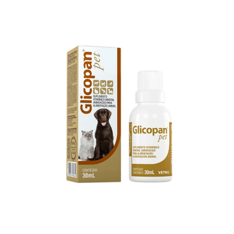 Suplemento Vitamínico Glicopan Pet Para Cães E Gatos - 30ml