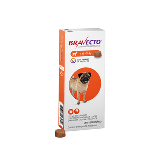 Antipulgas e Carrapatos Bravecto Para Cães 4kg Até 10kg Com 1 Comprimido Mastigável - 250mg