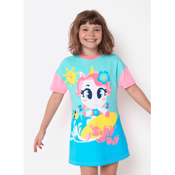 Camisola Kids Visco Uni Aloha Verde Agua - Puket