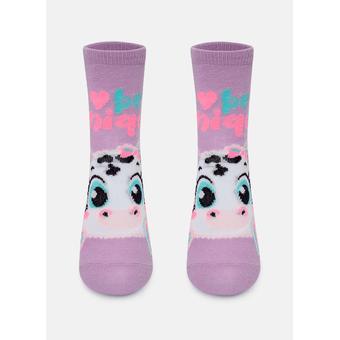 Meia Soquete Desenhada Kids Ef Lilas - Puket