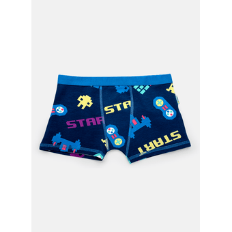 Cueca Boxer Kids Games Azul Marinho - Puket