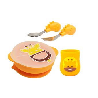 Kit de Alimentação Marcus & Marcus com Copo Anatômico Girafa Lola