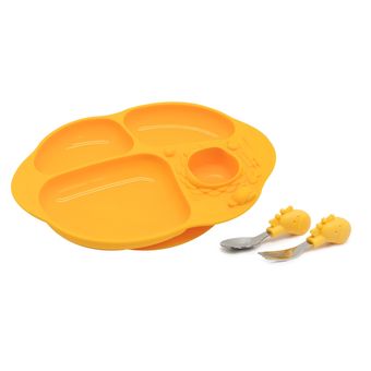 Kit para Alimentação Marcus & Marcus com 4 divisórias Girafa Lola