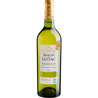 Vinho Baron de Lestac Bordeaux Blanc AOC 2022 750mL