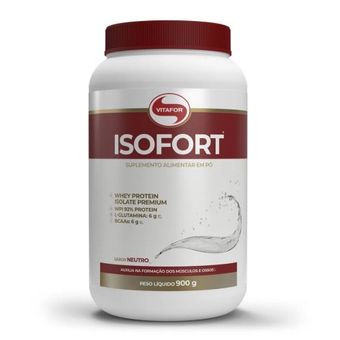 Whey Protein Vitafor Isofort Isolado Neutro 900g