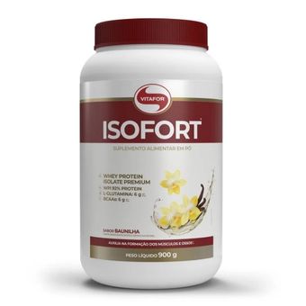 Whey Protein Vitafor Isofort Isolado Baunilha 900g