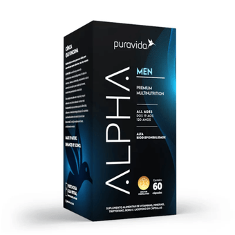 Multivitaminico Pura Vida Alpha Men 60 Cápsulas