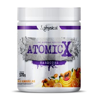 Pré Treino Physical Pharma Atomic X Hardcore Frutas Amarelas 570g