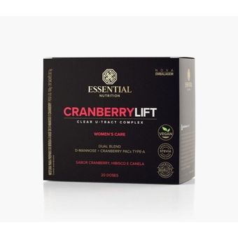 Vitaminas e Minerais Essential Nutrition Cranberry Lift caixa com 20 Sachês