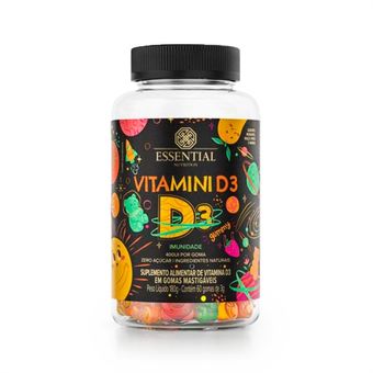 Vitamini D3 Gummy  Essential Nutrition 60 Gomas 180g